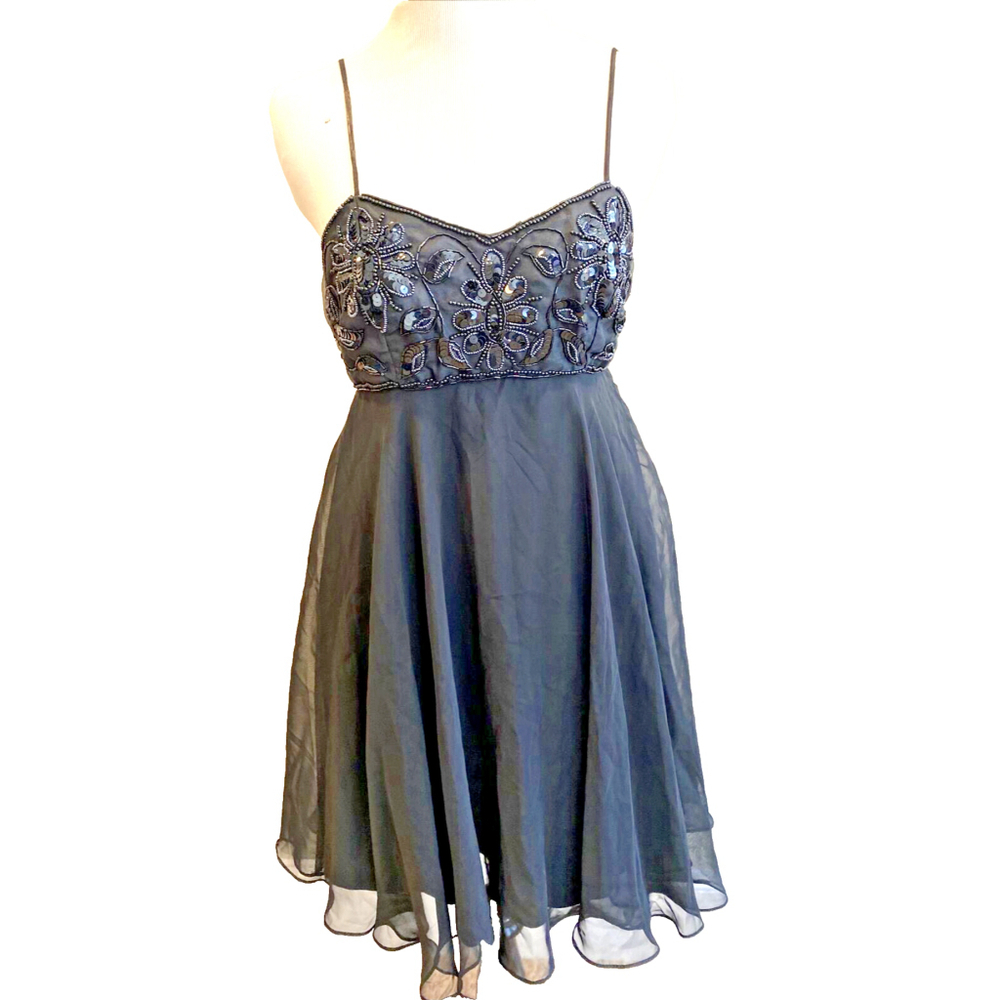 Blondie and Me Black Cocktail Dress USA Size 5/6 Beaded
